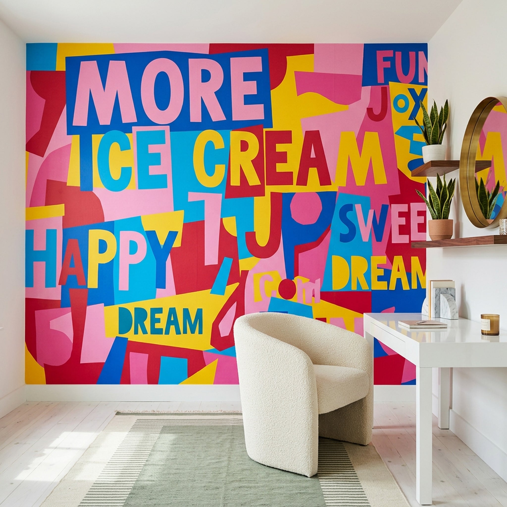 Renkli Tipografik Poster Duvar Kağıdı Genç Odası Pop Art