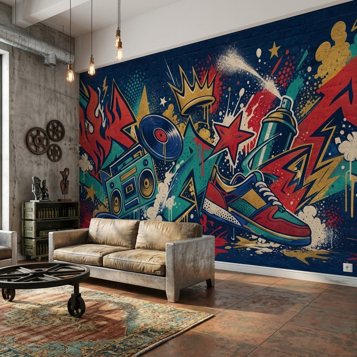 Grafiti Sokak Sanatı Poster Duvar Kağıdı Renkli Genç Odası