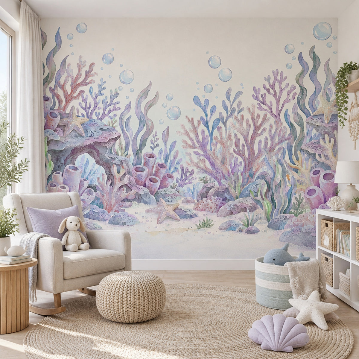 Deniz Altı Mercanlı Poster Duvar Kağıdı Pastel Çocuk Odası