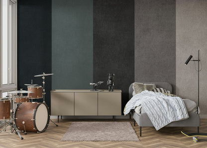 Dikey Çizgili Poster Duvar Kağıdı Gri Modern Salon Duvarı