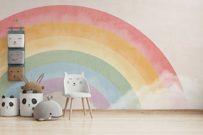 Pastel Gökkuşağı Poster Duvar Kağıdı Çocuk Odası Duvar Dekoru