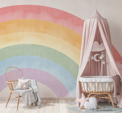 Pastel Gökkuşağı Poster Duvar Kağıdı Çocuk Odası Duvar Dekoru