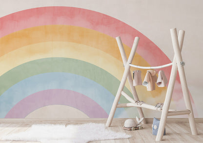 Pastel Gökkuşağı Poster Duvar Kağıdı Çocuk Odası Duvar Dekoru