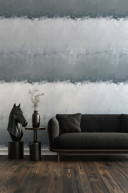 Soyut Beton Desenli Duvar Kağıdı Gri Tonlu Modern Salon