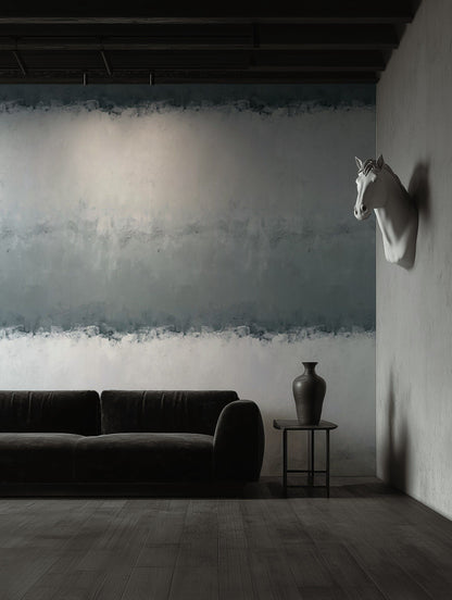 Soyut Beton Desenli Duvar Kağıdı Gri Tonlu Modern Salon