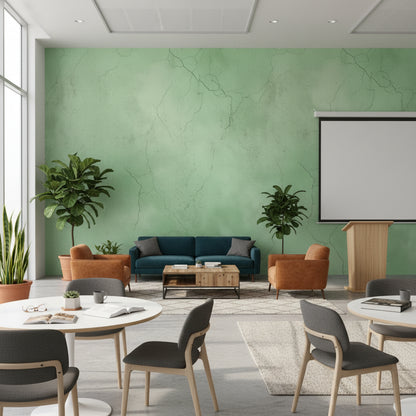 Yeşil Mermer Desenli Duvar Kağıdı Modern Salon Duvar Dekoru