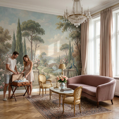 Klasik Peyzaj Poster Duvar Kağıdı Pastel Doğa Manzaralı Salon