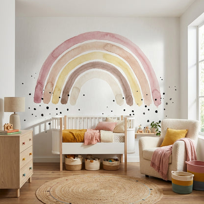 Pastel Gökkuşağı Poster Duvar Kağıdı Çocuk Odası Duvar Dekoru