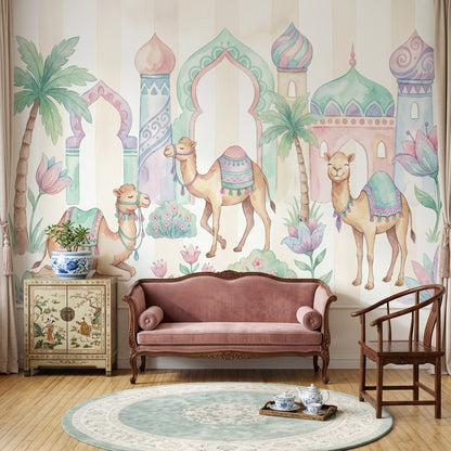 Develi Saray Temalı Poster Duvar Kağıdı Pastel Çocuk Odası