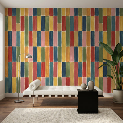 Renkli Geometrik Poster Duvar Kağıdı Modern Çocuk Odası