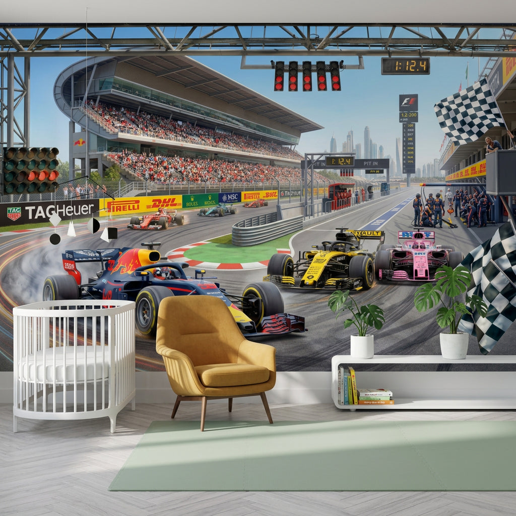 Formula 1 Yarış Pisti Poster Duvar Kağıdı Spor Temalı