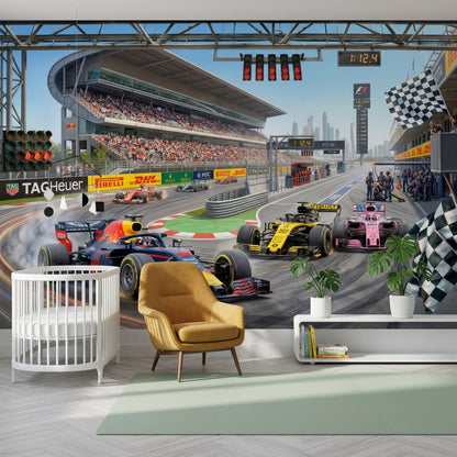 Formula 1 Yarış Pisti Poster Duvar Kağıdı Spor Temalı