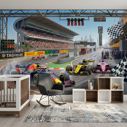 Formula 1 Yarış Pisti Poster Duvar Kağıdı Spor Temalı
