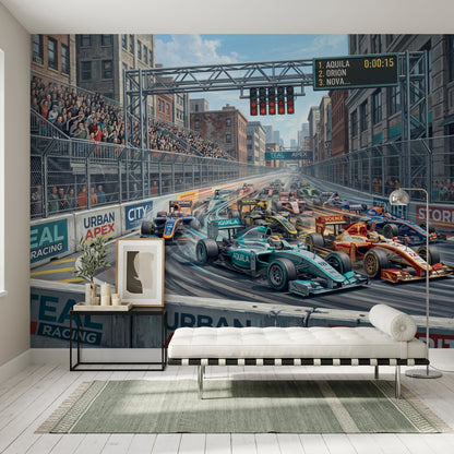Formula Yarış Pisti Poster Duvar Kağıdı Genç Odası Duvar Resmi