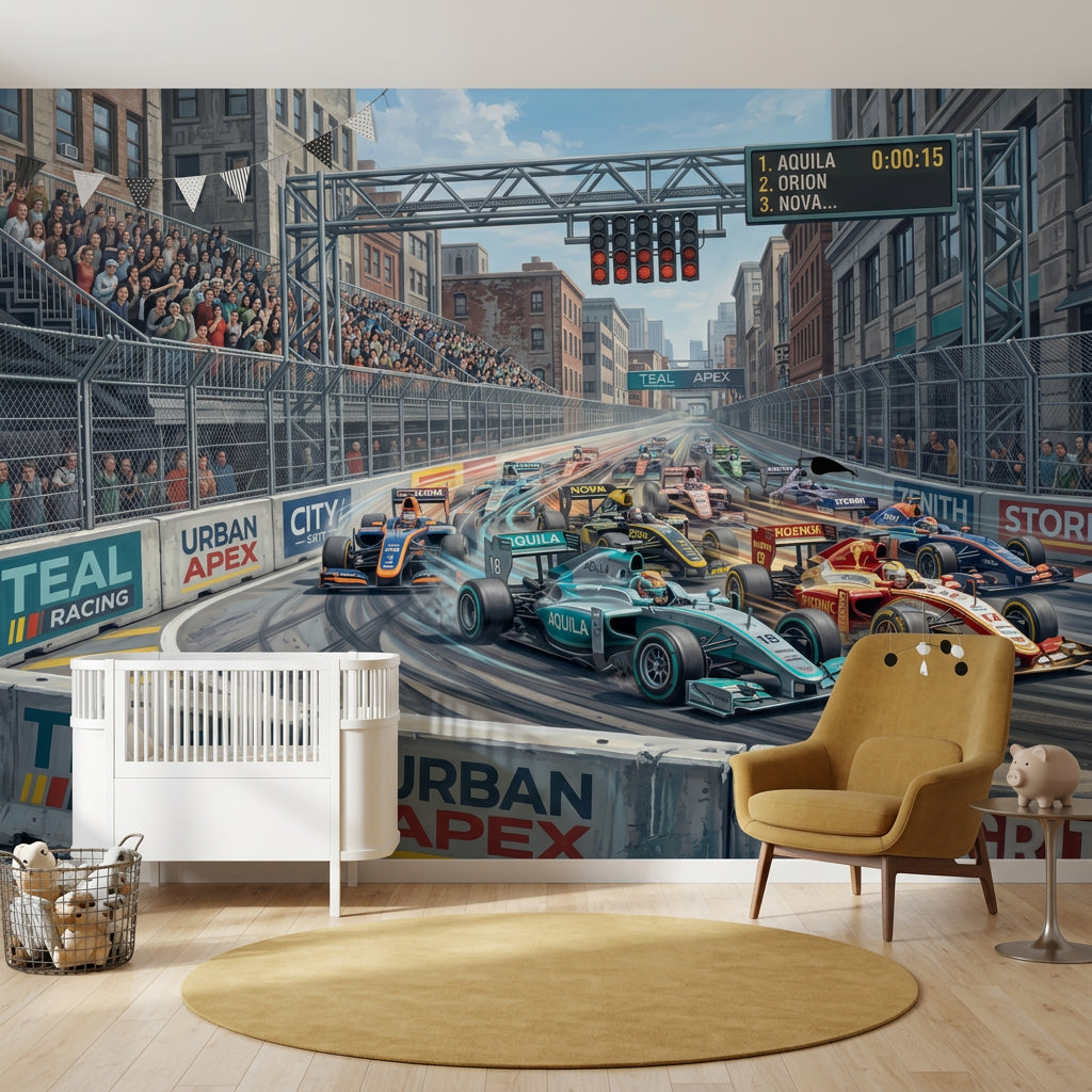 Formula Yarış Pisti Poster Duvar Kağıdı Genç Odası Duvar Resmi
