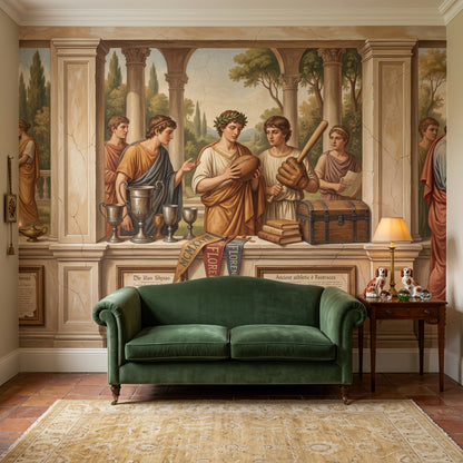 Antik Roma Figürlü Poster Duvar Kağıdı Klasik Salon Dekoru