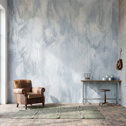 Gri Beton Görünümlü Poster Duvar Kağıdı Modern Salon