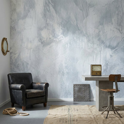 Gri Beton Görünümlü Poster Duvar Kağıdı Modern Salon