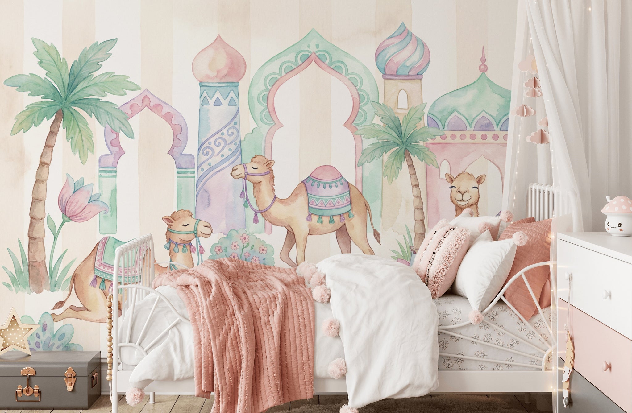 Develi Saray Temalı Poster Duvar Kağıdı Pastel Çocuk Odası