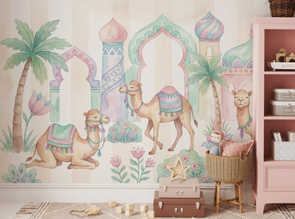 Develi Saray Temalı Poster Duvar Kağıdı Pastel Çocuk Odası