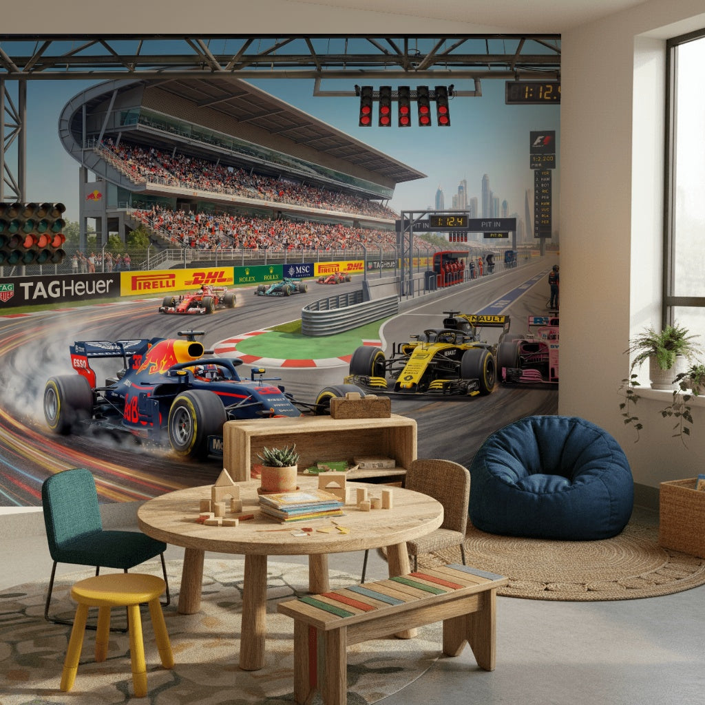 Formula 1 Yarış Pisti Poster Duvar Kağıdı Spor Temalı