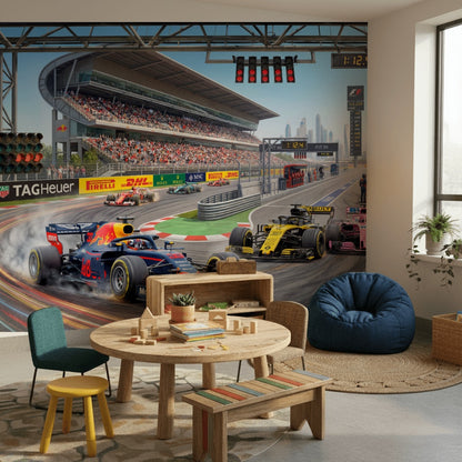 Formula 1 Yarış Pisti Poster Duvar Kağıdı Spor Temalı
