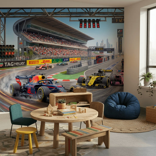 Formula 1 Yarış Pisti Poster Duvar Kağıdı Spor Temalı