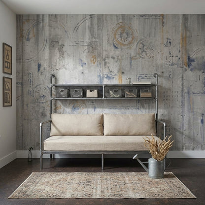 Beton Görünümlü Soyut Poster Duvar Kağıdı Gri Endüstriyel Salon