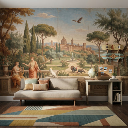 Klasik İtalyan Manzaralı Poster Duvar Kağıdı Salon Duvar Dekoru