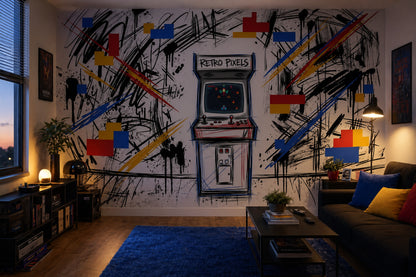 Retro Atari Oyun Makinesi Poster Duvar Kağıdı Genç Odası