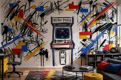 Retro Atari Oyun Makinesi Poster Duvar Kağıdı Genç Odası