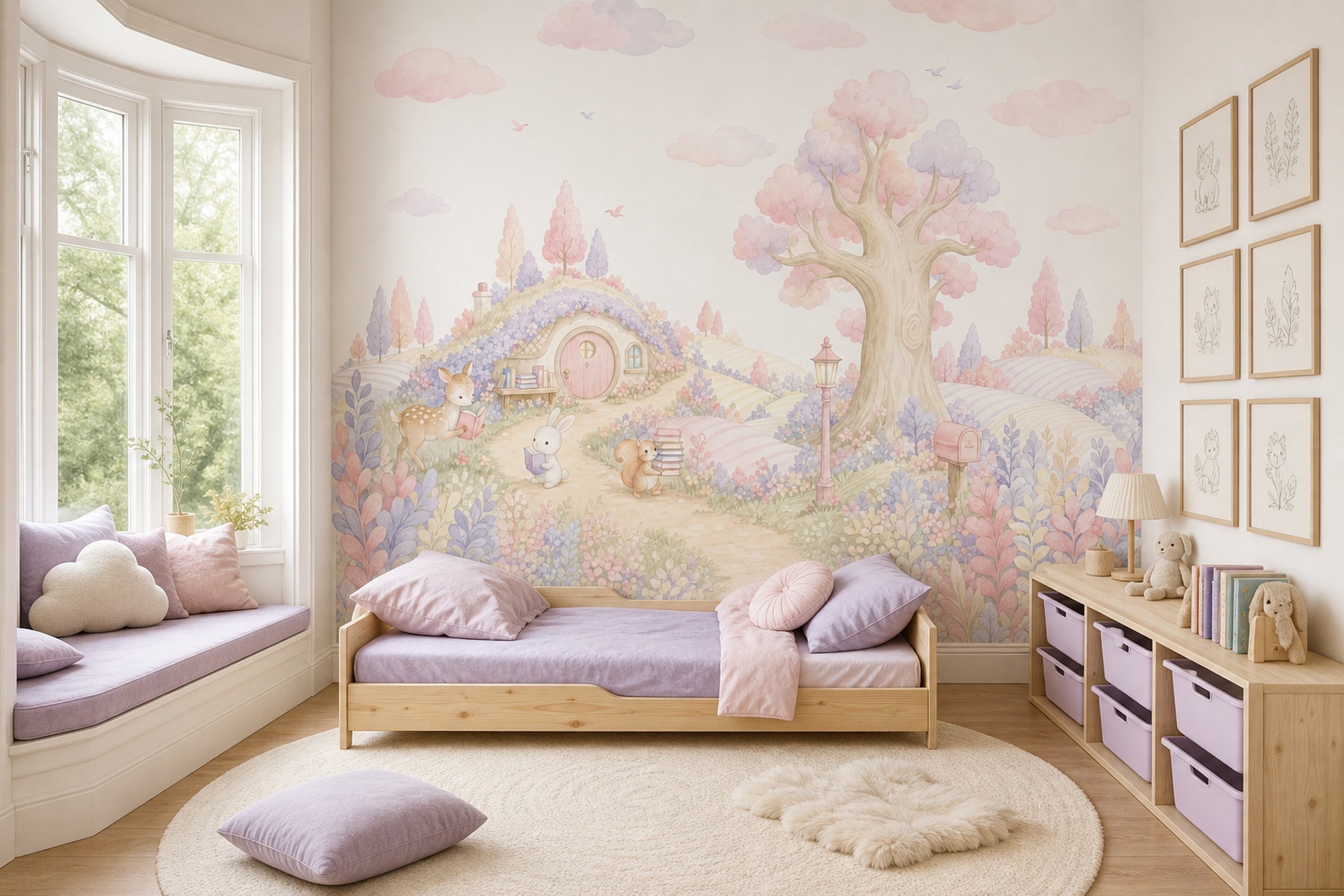 Pastel Orman Masalı Poster Duvar Kağıdı Çocuk Odası