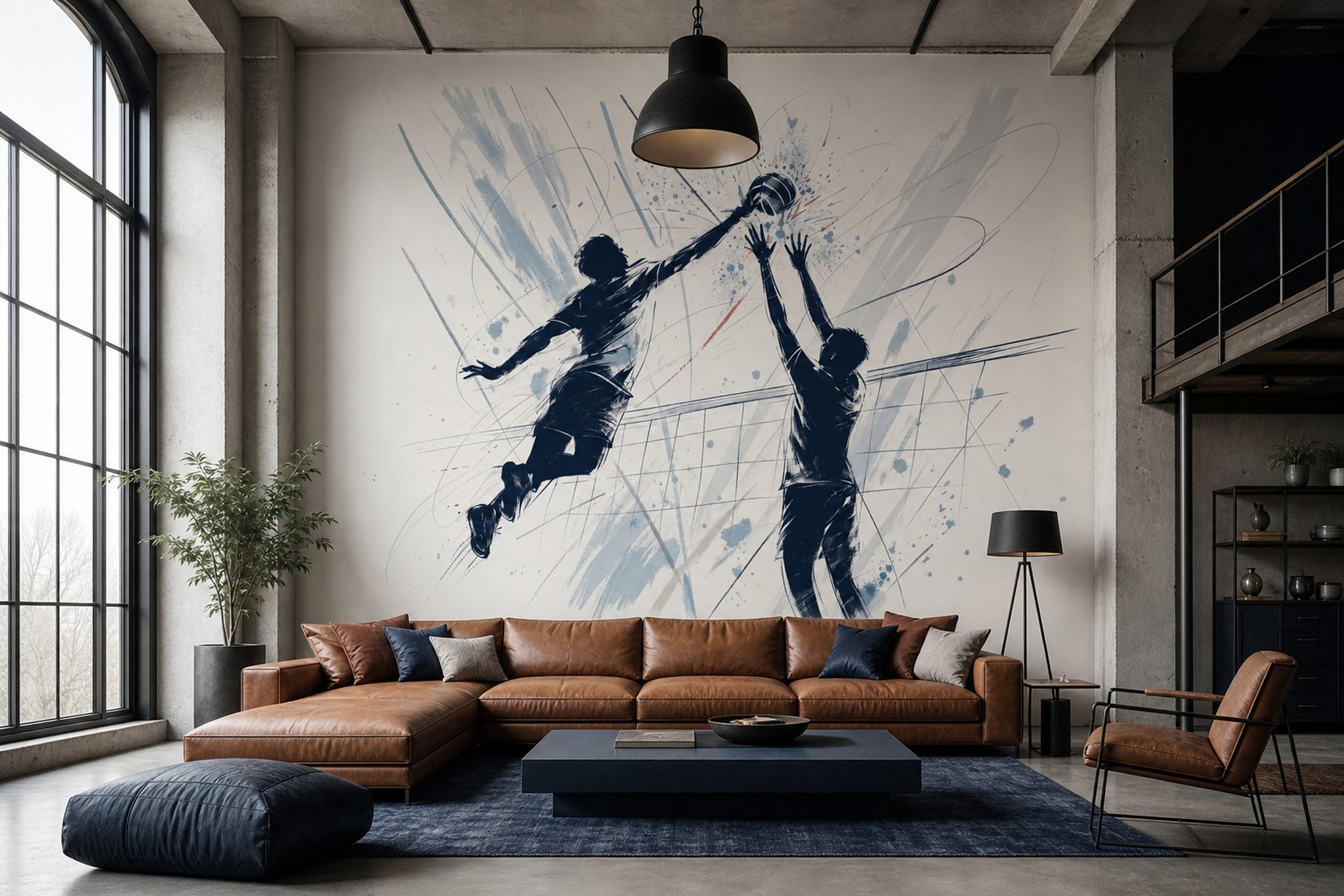 Basketbol Temalı Poster Duvar Kağıdı Siyah Beyaz Spor Salon