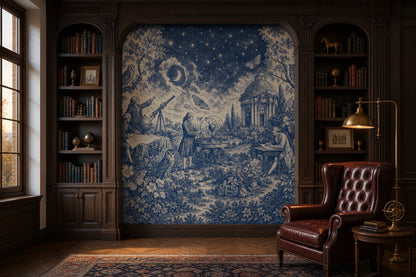 Gece Gökyüzü Astronomi Poster Duvar Kağıdı Lacivert Vintage Salon