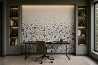 Renkli Terrazzo Desenli Poster Duvar Kağıdı Modern Yatak Odası