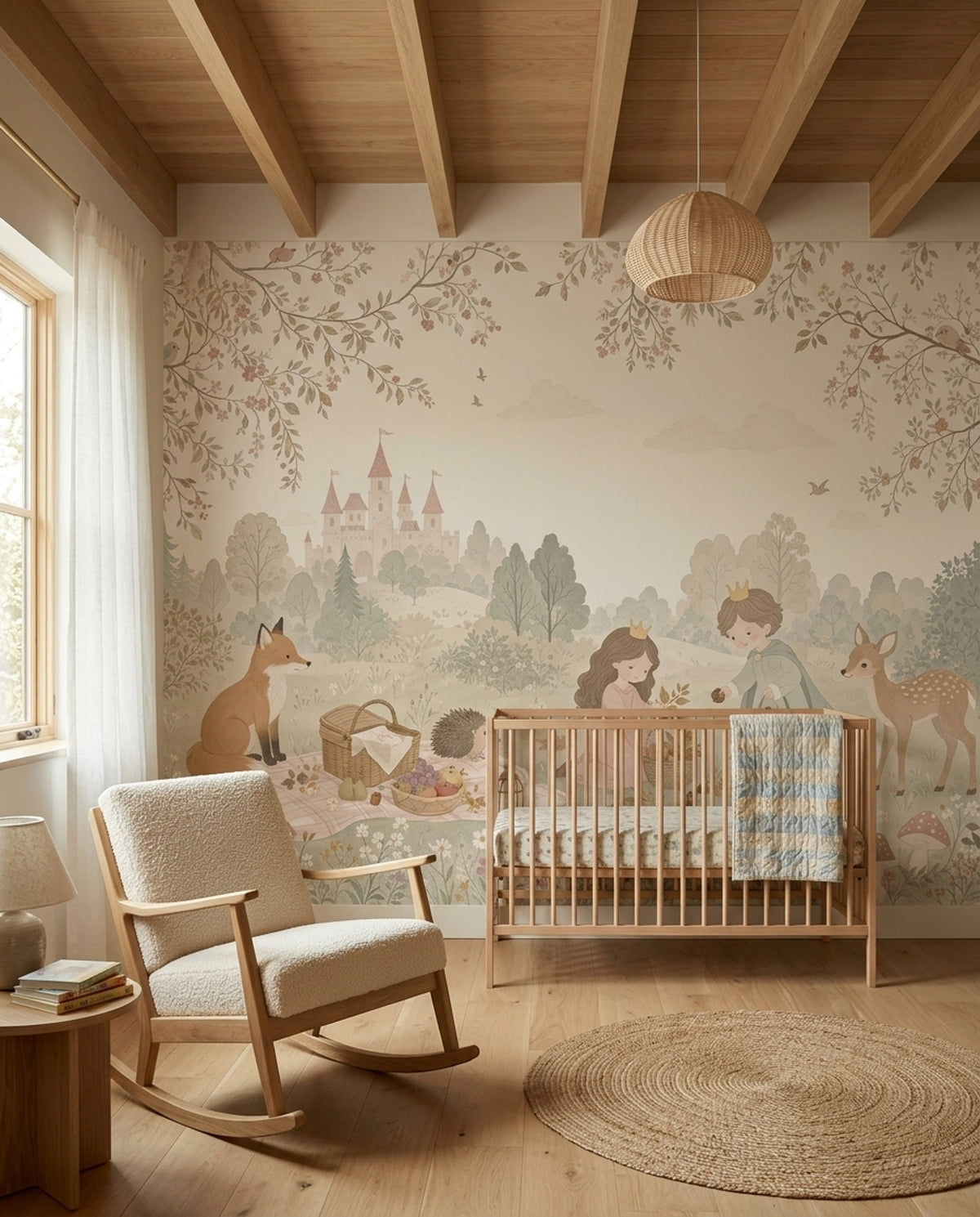 Masal Ormanı Poster Duvar Kağıdı Çocuk Odası Pastel