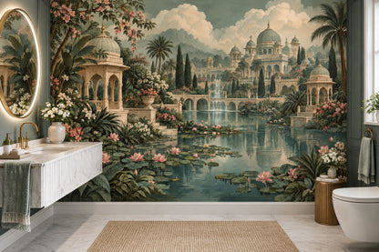 Saray Bahçesi Poster Duvar Kağıdı Yeşil Manzaralı Salon