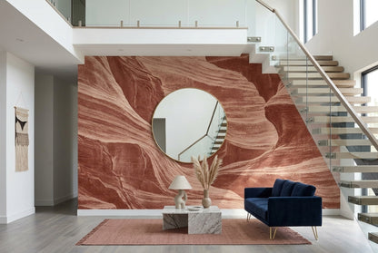 Kanyon Manzaralı Poster Duvar Kağıdı Kiremit Tonlu Modern Salon