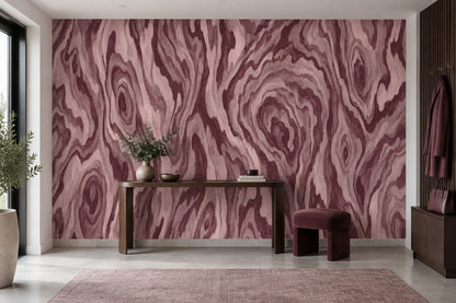 Bordo Ahşap Desenli Poster Duvar Kağıdı Modern Salon