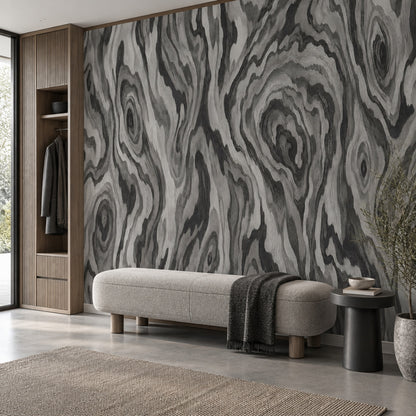 Gri Mermer Desenli Poster Duvar Kağıdı Modern Banyo Duvarı