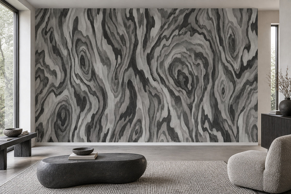 Gri Mermer Desenli Poster Duvar Kağıdı Modern Banyo Duvarı