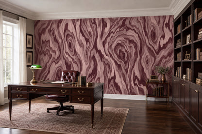 Bordo Ahşap Desenli Poster Duvar Kağıdı Modern Salon