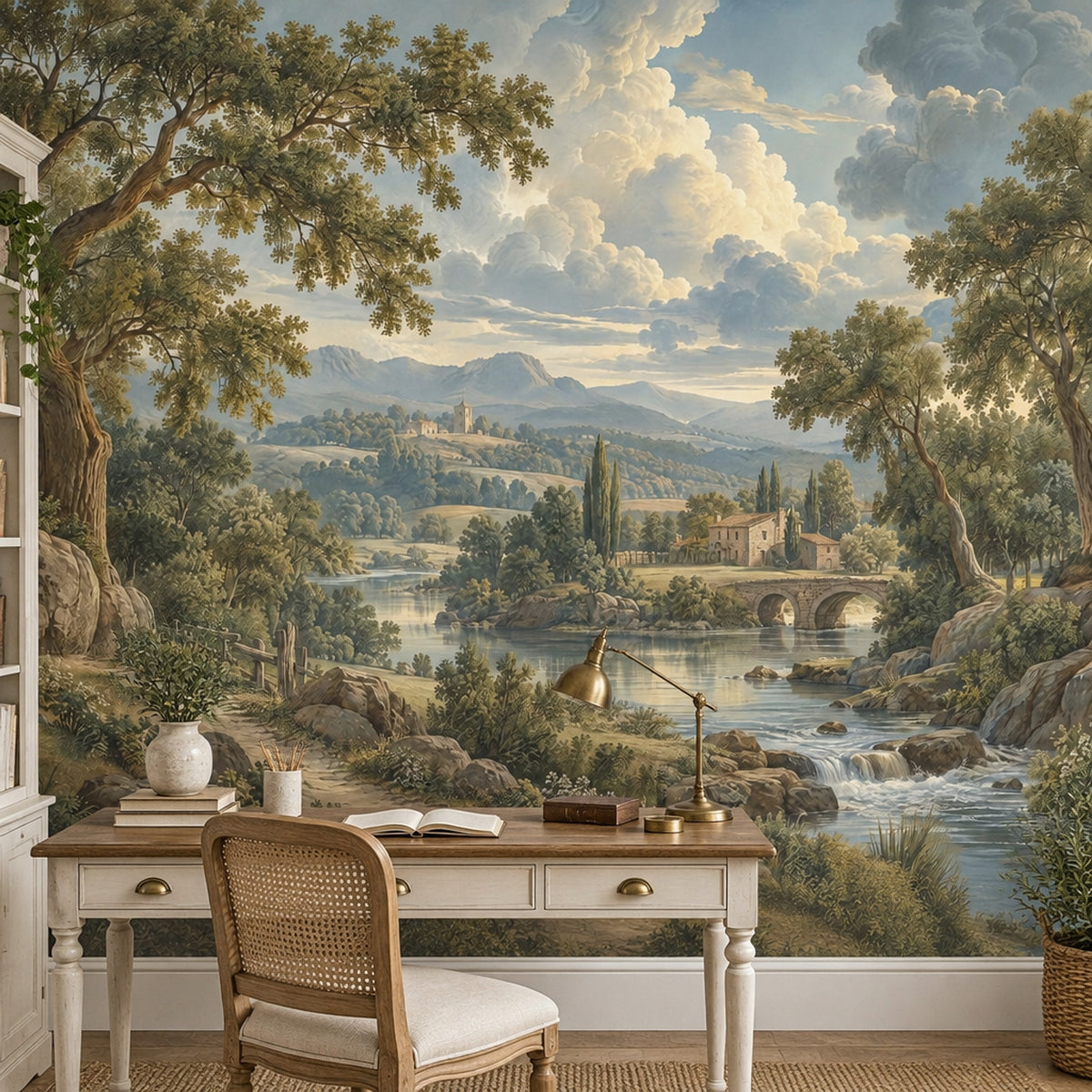 Kırsal Manzara Poster Duvar Kağıdı Yeşil Doğa Salon